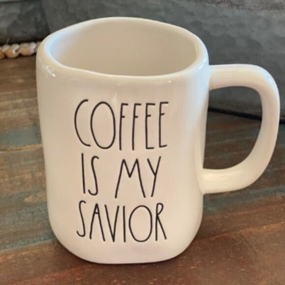 Rae Dunn "Coffee is My Savior" Coffee Mug - Picture 1 of 8